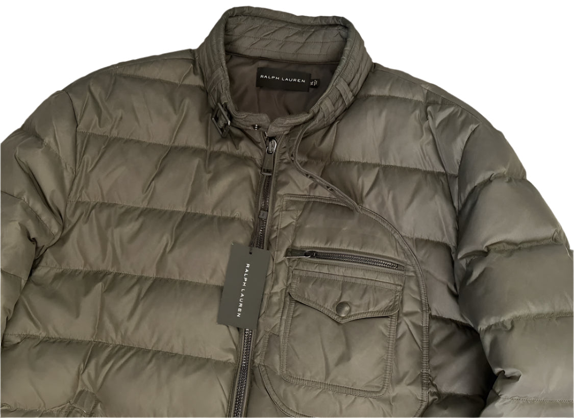 $2895 NEW XL RALPH LAUREN BLACK LABEL SLIM FIT DOWN BUBBLE MILITARY COAT RARE