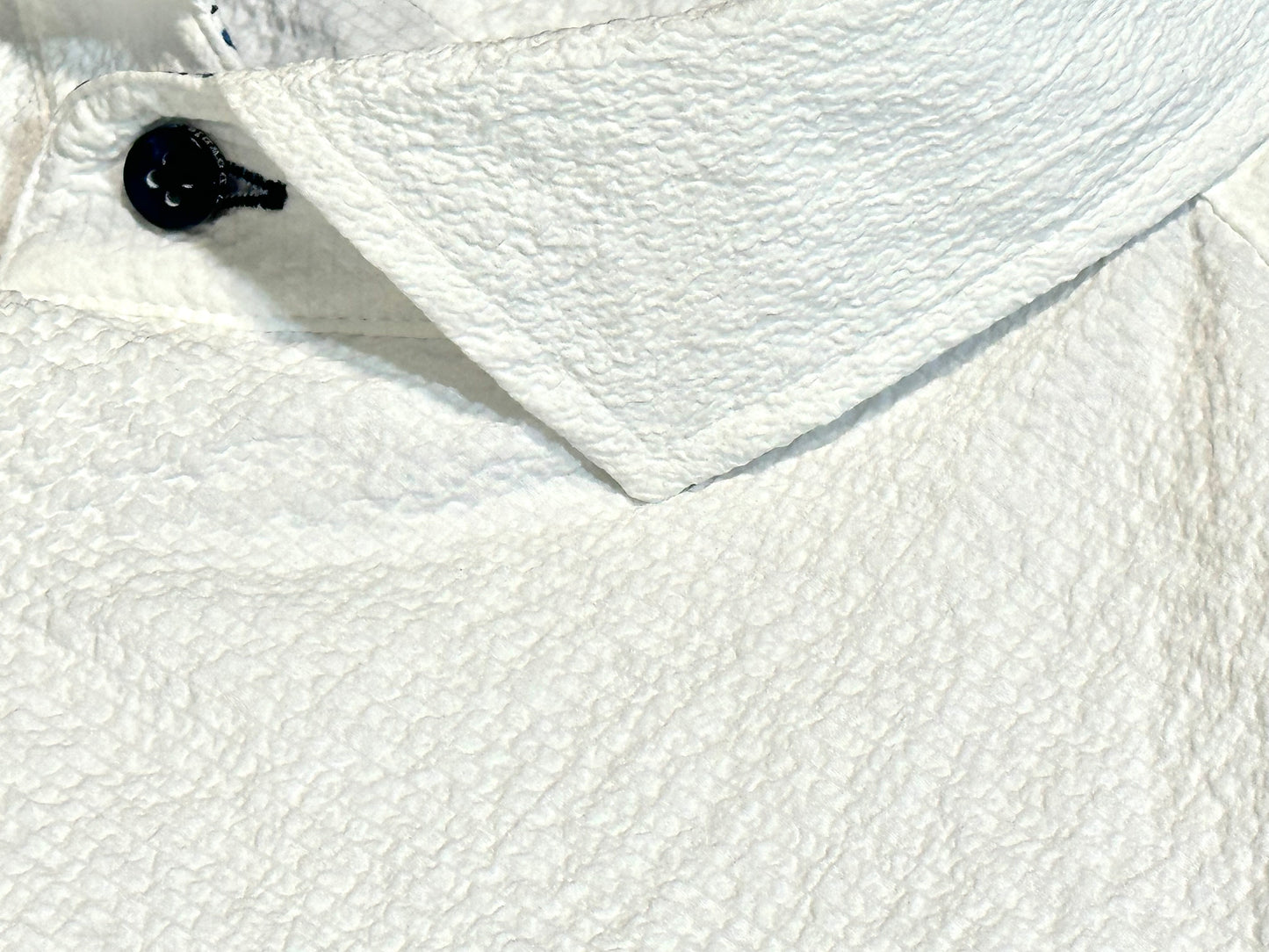$285 NEW 4XL SHORT SLEEVE CAMP SHIRT WHITE TEXTURED CREPE BIG TALL 7 DOWNIE
