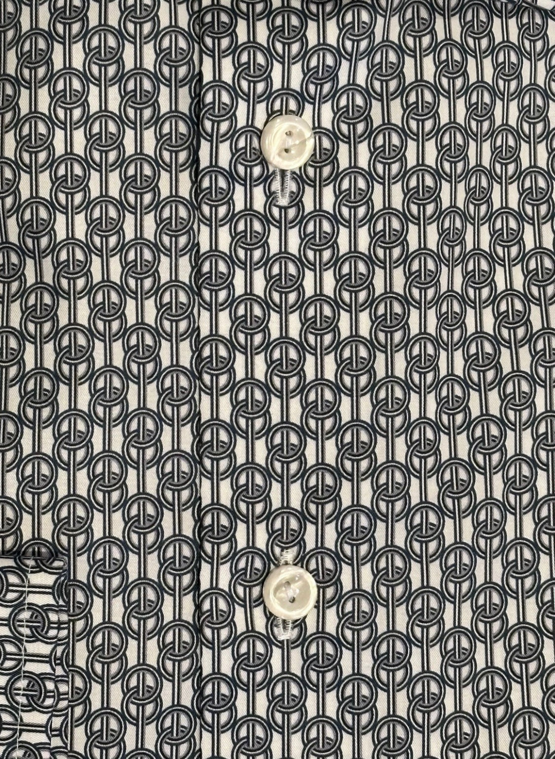 $395 NEW ETON DRESS SHIRT M 16 EU 41 SLIM FIT FANCY LINKS MOTIF MENS