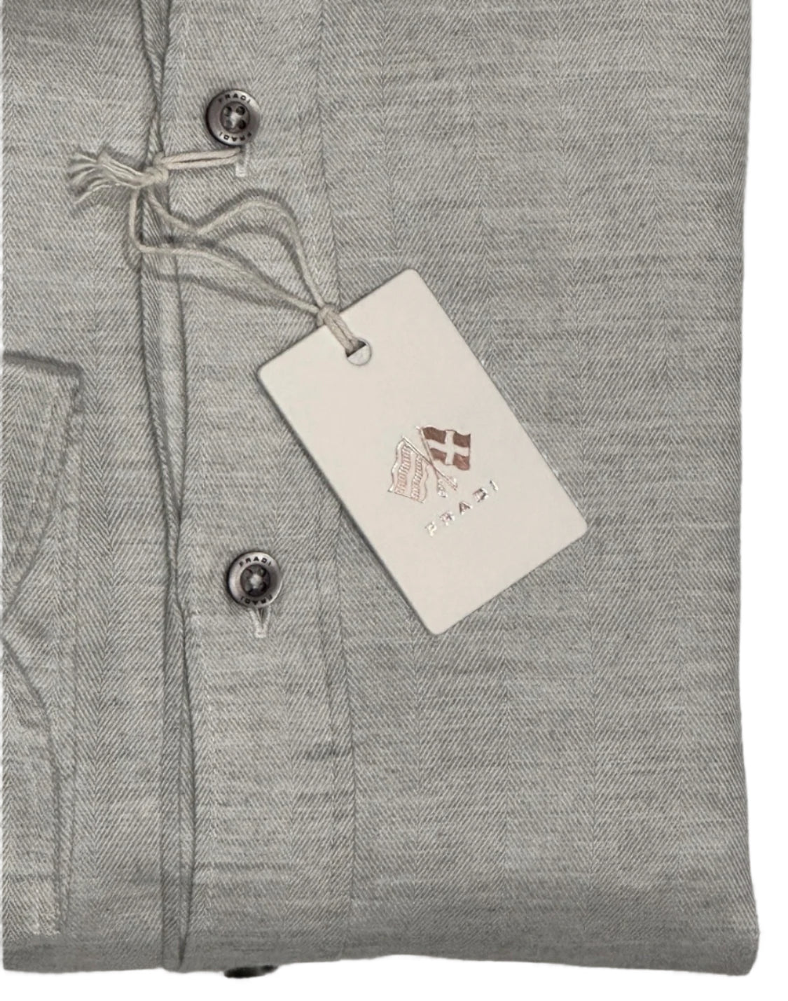 $495 NEW FRADI ITALY FLANNEL DRESS SHIRT XXL 18.5 EU 46 HANDMADE WASHED COMPACT YARN COTTON