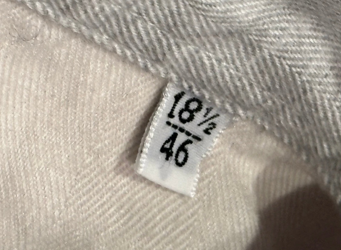 $495 NEW FRADI ITALY FLANNEL DRESS SHIRT XXL 18.5 EU 46 HANDMADE WASHED COMPACT YARN COTTON
