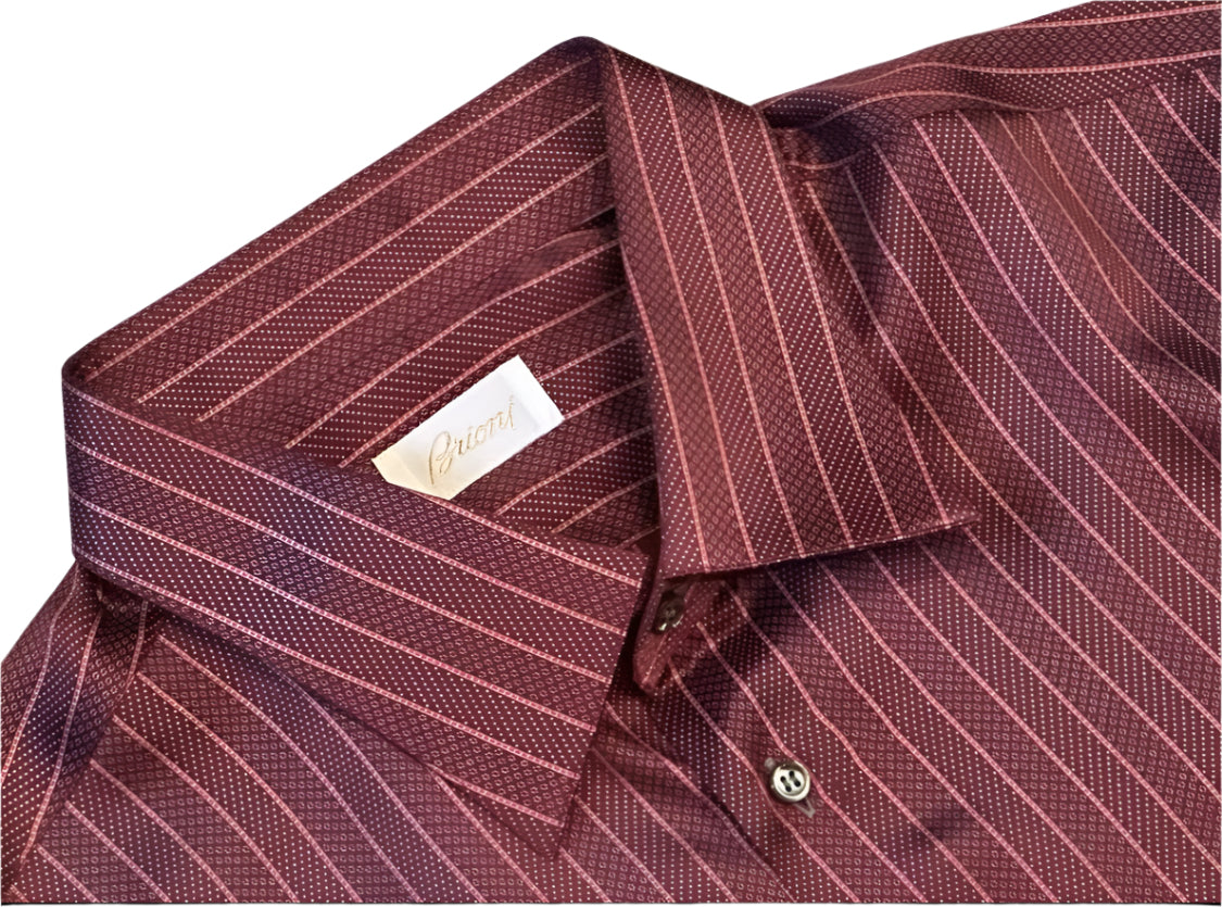 $2350 NEW BRIONI SILK SHIRT XXL V 44/45 17.5 17.75