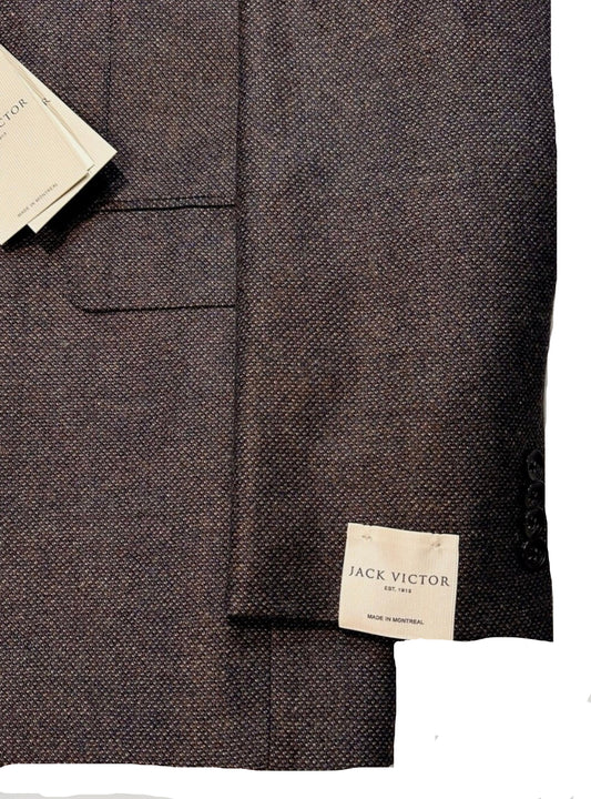 $1795 NEW JACK VICTOR SPORT COAT JACKET 44 R BROWN TWEED WEAVE ITALIAN WOOL 44R