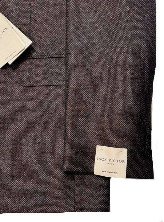 $1795 NEW JACK VICTOR SPORT COAT JACKET 40 R BROWN TWEED WEAVE ITALIAN WOOL 40R