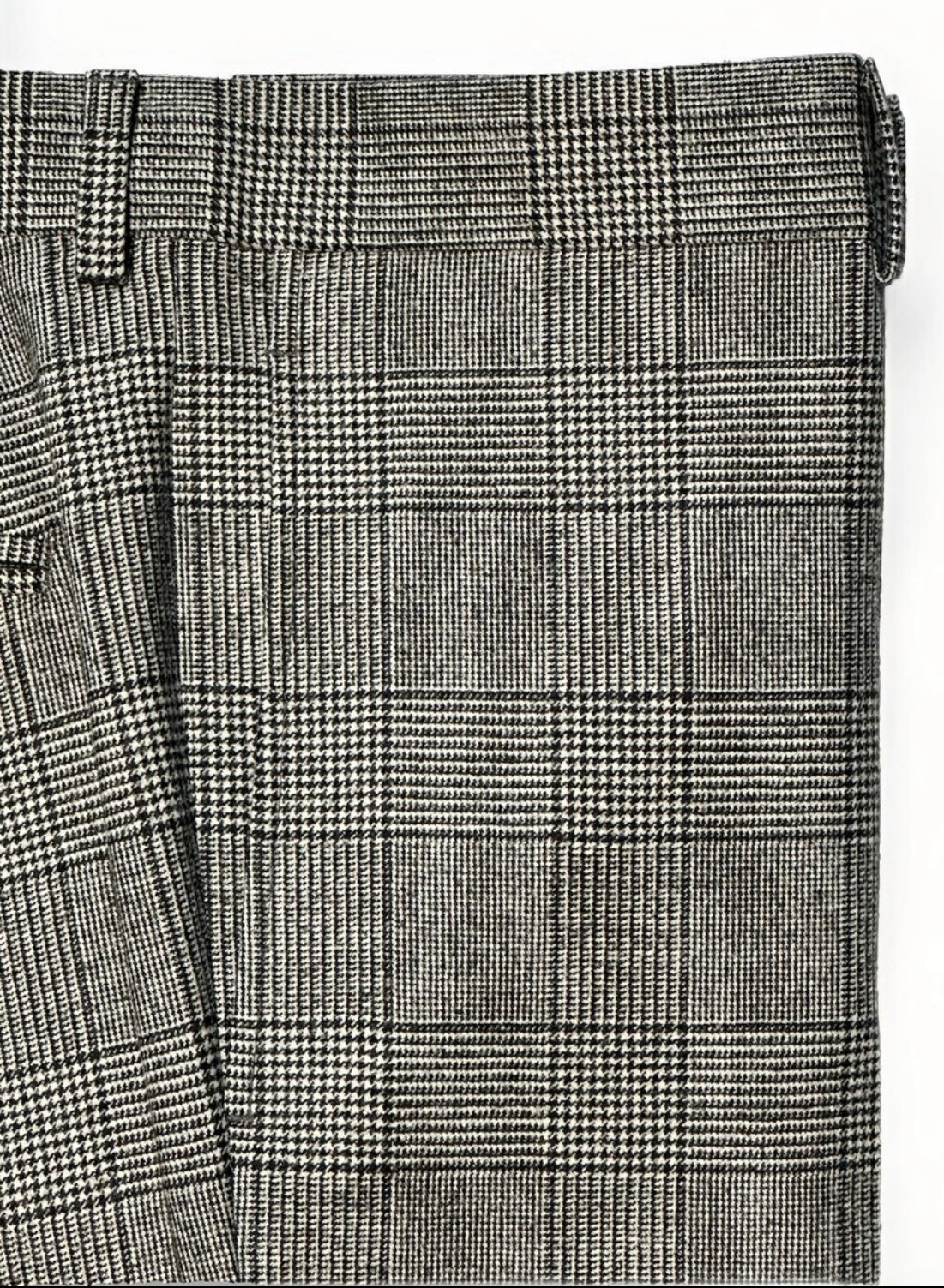 $4250 NEW VERO UOMO LORO PIANA HANDMADE 3 PC SUIT BLACK WHITE PLAID 42 L 42L TOM FORD INSPIRED