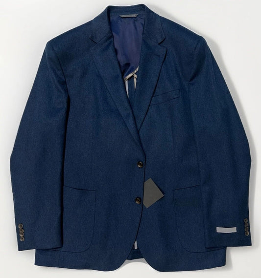 $1950 NEW 48 R 100% CASHMERE HANDMADE SPORTCOAT JACKET SLIM FIT 48R BLUE BLACK