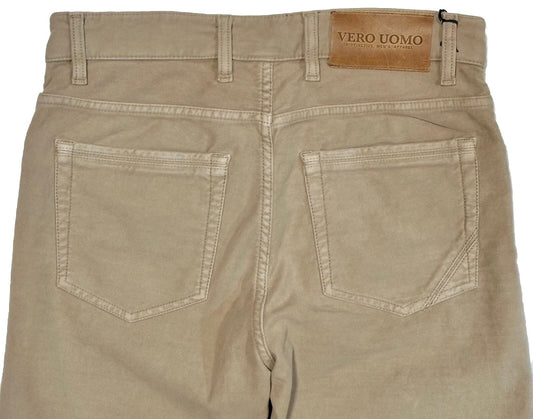 $325 NEW 32 TELERIA ZED VERO UOMO ITALY JEANS CUT 5 POCKET PANTS VINTAGE KHAKI