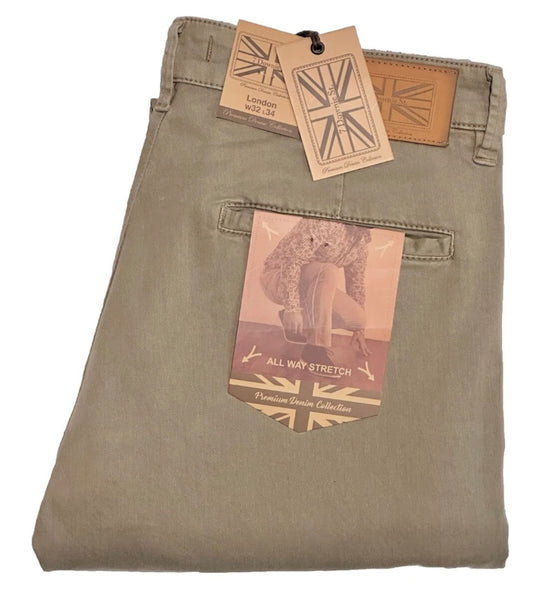 $295 NEW 32 X 34 OATMEAL TAUPE VINTAGE WASH KHAKI PANTS 7 DOWNIE ST COUTURE FIT 34