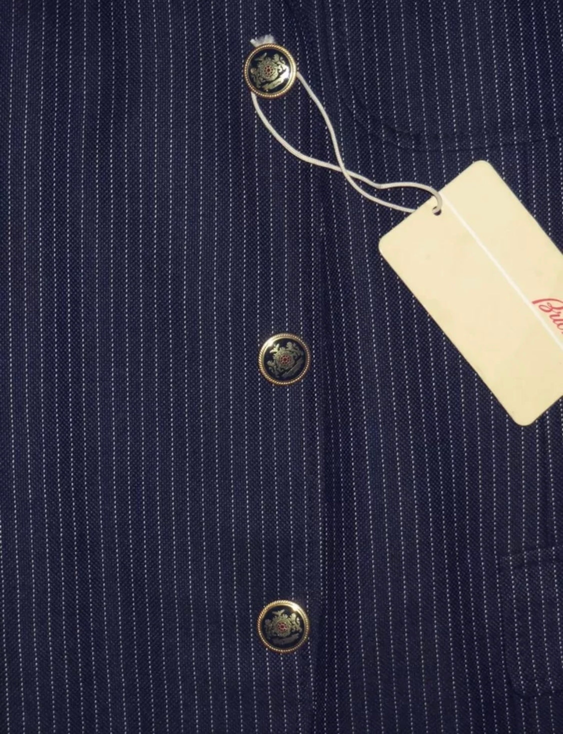 $4550 NEW 48R 48 R BRIONI JACKET SPORT COAT NAUTICAL STRIPE 3 BUTTON CREST BUTTONS