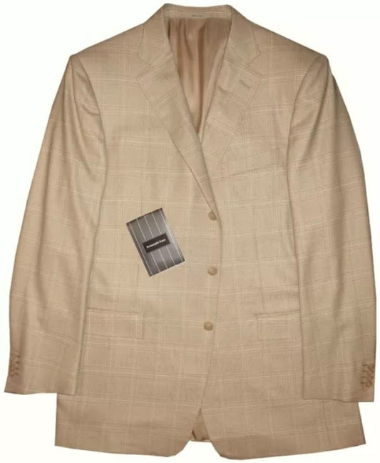 $2595 NEW EU 56 44L 44 L ERMENEGILDO ZEGNA JACKET SPORTCOAT 15 MILMIL SAKS PLAID
