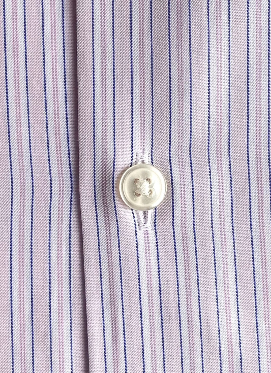 $285 NEW 16 36/37 HUGO BOSS DRESS SHIRT PALE PINK WHITE NAVY BLUE STRIPE