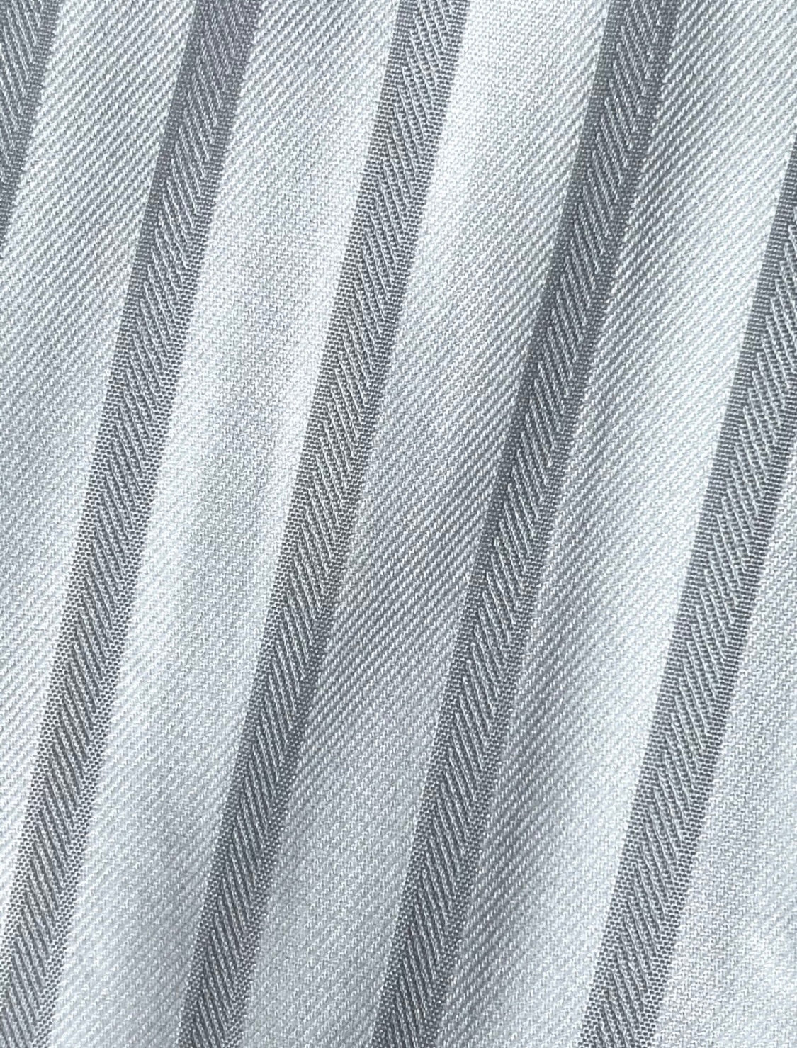 $285 NEW 16 34/35 HUGO BOSS DRESS SHIRT SATIN WHITE w SILVER GRAY STRIPES