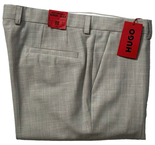 $198 NEW 40 R FITS 39 HUGO BOSS DRESS PANTS RED LABEL MENS MODERN FIT OATMEAL