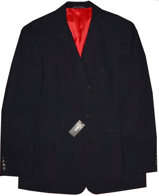 $1495 NEW EU 54 44R 44 R HUGO BOSS SPORTCOAT JACKET 3 BUTTON SINGLE BREASTED RED LINING