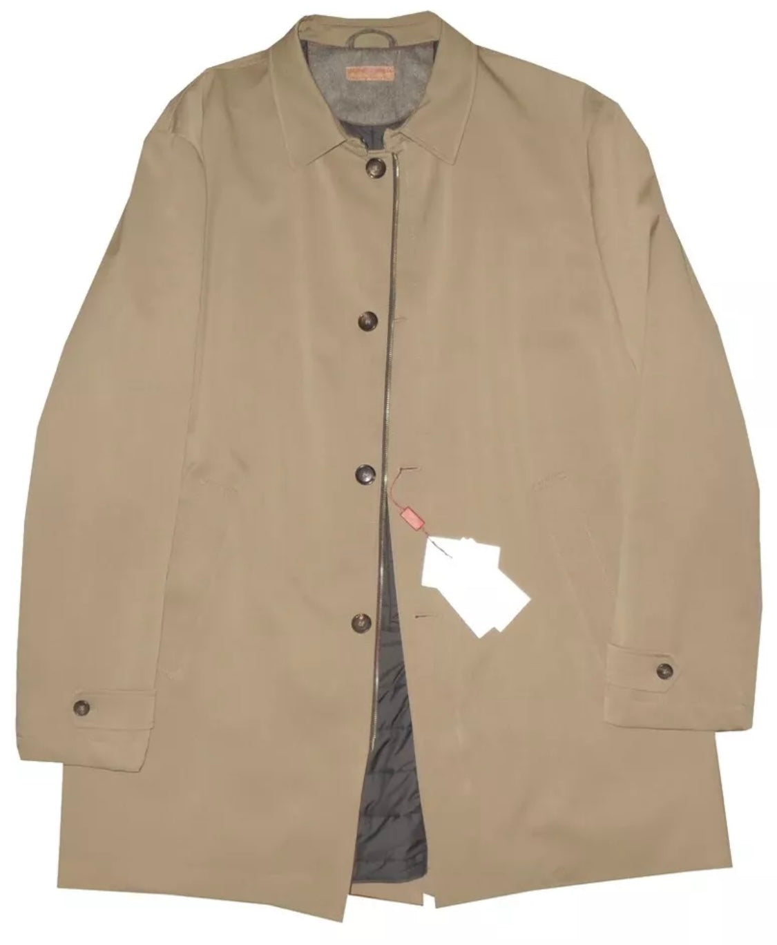 $3250 NEW EU 58 XXL LUCIANO BARBERA COAT WOOL LEATHER JACKET WATER REPELLENT TAN