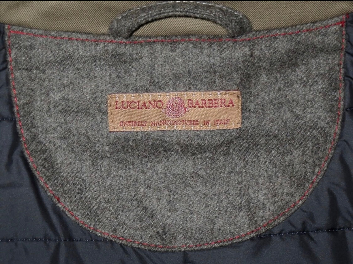 $3250 NEW EU 58 XXL LUCIANO BARBERA COAT WOOL LEATHER JACKET WATER REPELLENT TAN