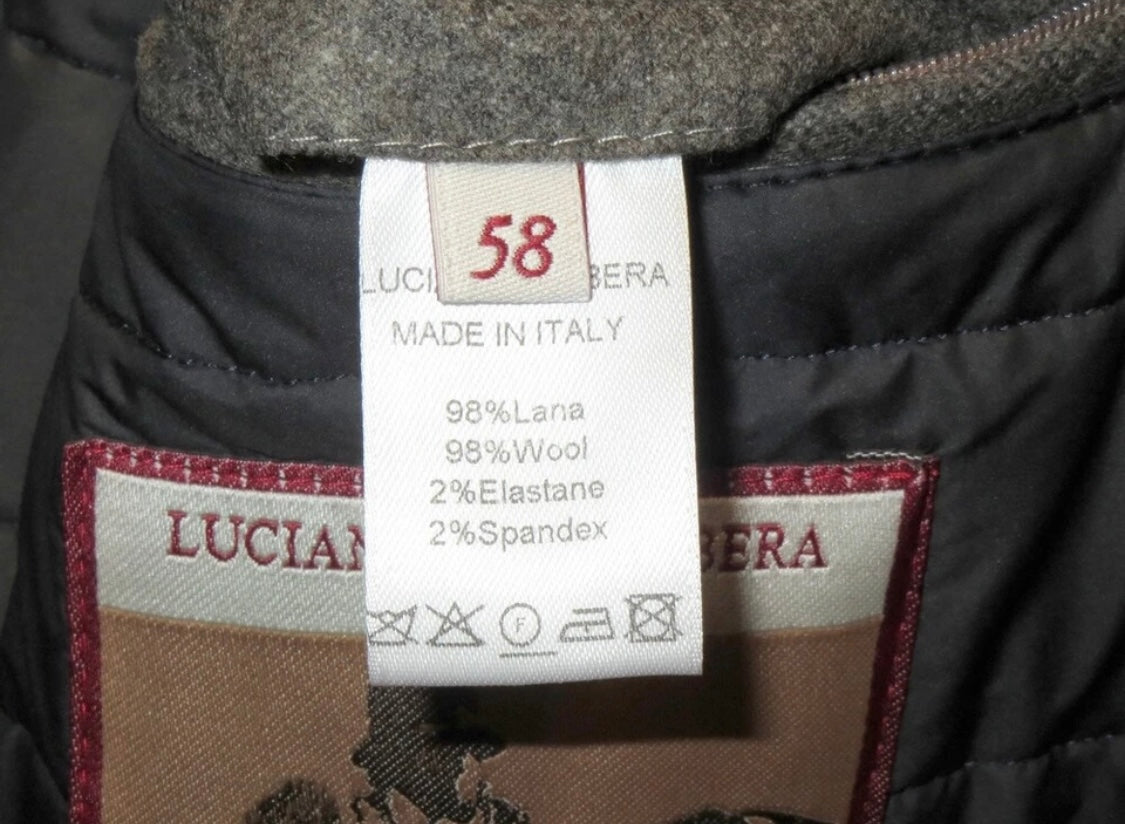 $3250 NEW EU 58 XXL LUCIANO BARBERA COAT WOOL LEATHER JACKET WATER REPELLENT TAN