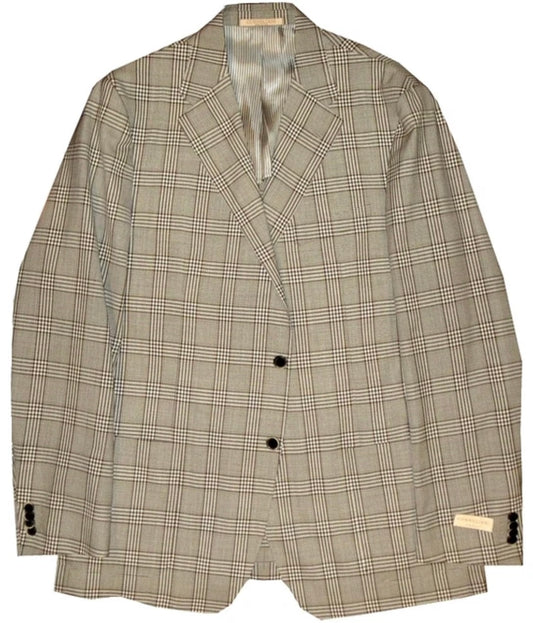 $1695 NEW EU 56 46 L 46L CORNELIANI JACKET MAINLINE SPORTCOAT SPORT PLAID LIGHT