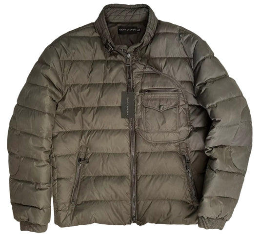 $2895 NEW XL RALPH LAUREN BLACK LABEL SLIM FIT DOWN BUBBLE MILITARY COAT RARE