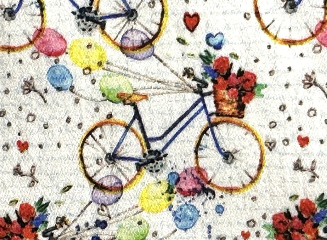 $285 NEW 4XL SHORT SLEEVE CAMP SHIRT BICYCLE w FLOWERS THEMED BIG TALL 7 DOWNIE