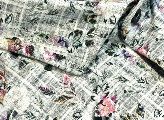 $285 NEW 3XL SHORT SLEEVE CAMP SHIRT FLOWER BOUQUETS THEMED BIG TALL 7 DOWNIE