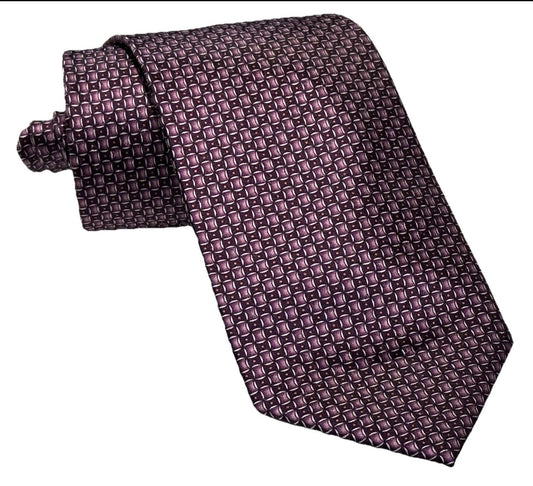 $295 NEW BRIONI TIE HANDMADE MAUVE SILVER MAROON MENS NECKTIE