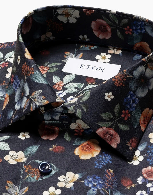 $395 NEW ETON DRESS SHIRT S 15 38 SLIM FIT FLORAL MENS