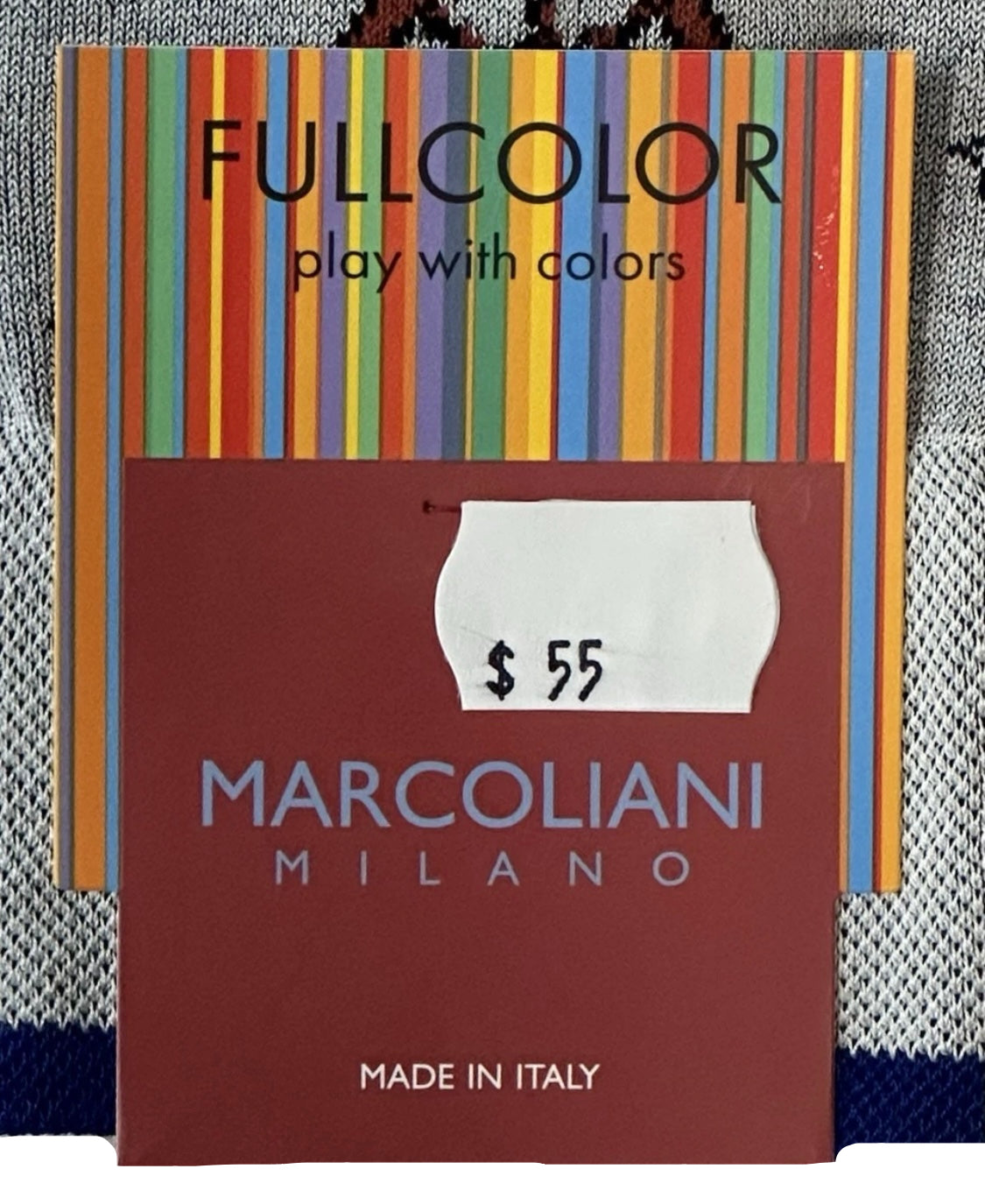 $55 NEW ITALY MARCOLIANI MILANO SOCKS MERCERIZED PIMA COTTON LIGHTHOUSE SHARKS MOTIF SILVER