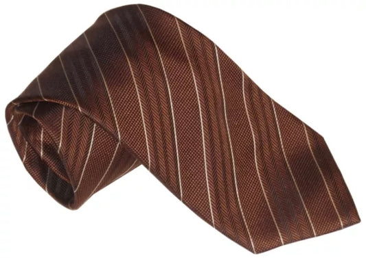 $275 NEW BRIONI HANDMADE SILK TIE - TERRACOTTA BROWN